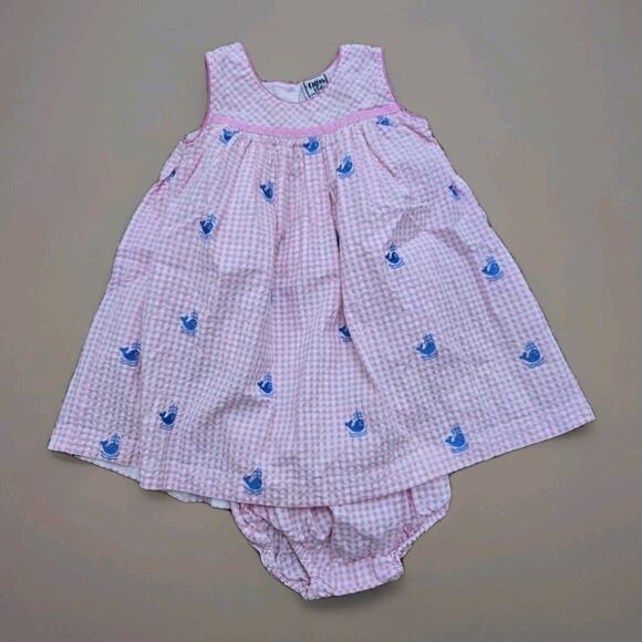 Cotton On Kids Other - Cotton Kids Seersucker Outfit Set Pink‎ Check Whale Nautical Beach Summer 24mos